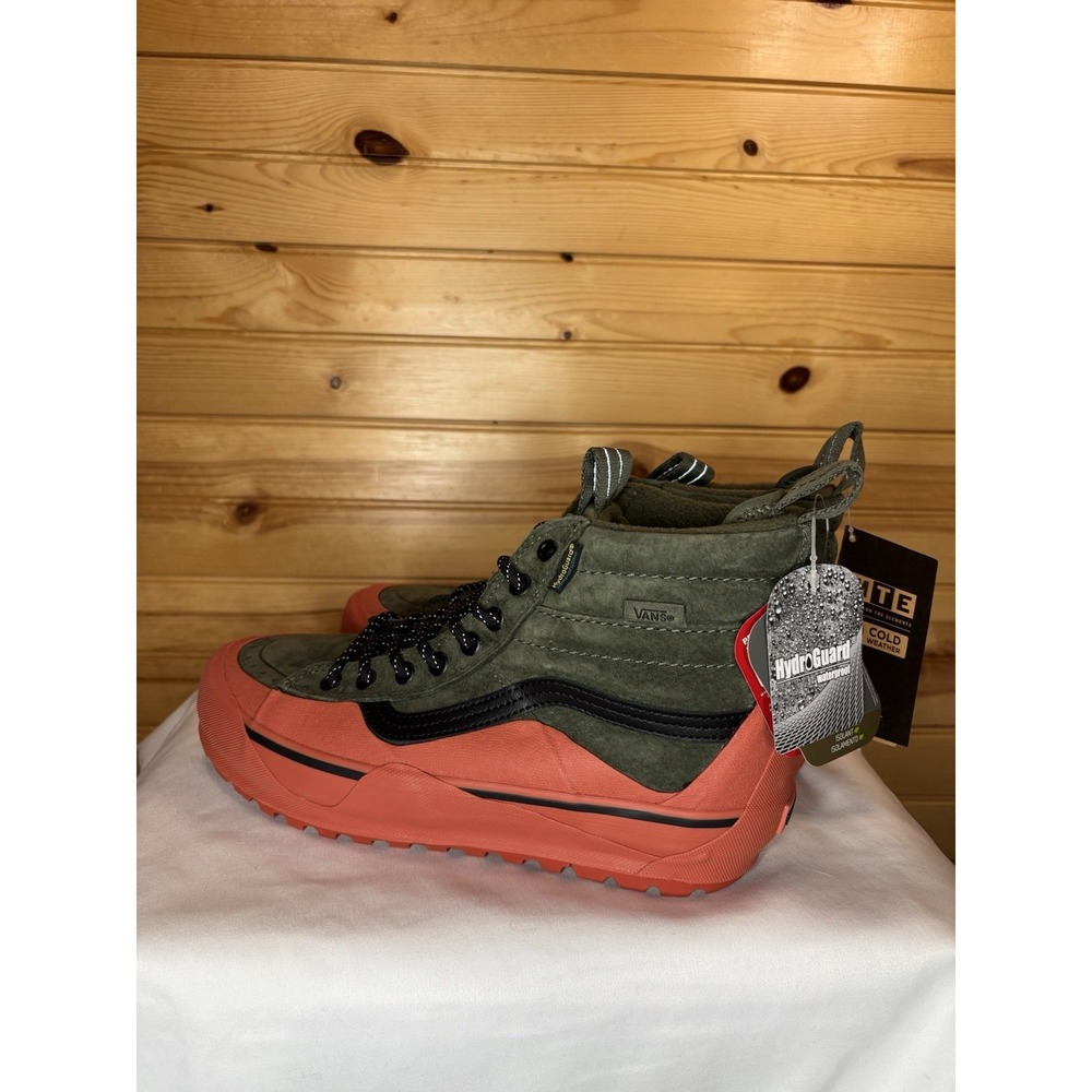 VANS‎ Sk8- MTE-2 High Dip - Olive Orange Size 8 Waterproof HydroGuard NWT $145